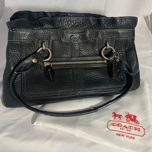 Coach Penelope Leather Satchel in Black